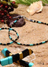 Boho Necklace, Tila Bead Choker with Bracelet, Color of Life